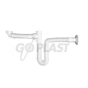 Kit Scarico a L per lavello doppo 1"1/2 con goflex top quality + rosetta  1006SKIT04