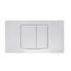 Placca Piatta 2 Pulsanti "Smile" Per Fusion - Bianca  1061Fb2