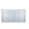 Placca Piatta 2 Pulsanti "Smile" Per Fusion - Cromato  1061Fc2