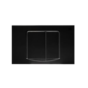 Placca Piatta 2 Pulsanti "Smile" Per Fusion - Nero  1061FN2