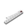 Multipresa 7 Pos. 10/16A .Bipasso / Schuko Con Interruttore Luminoso  202305