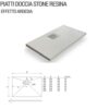 Piatto Doccia Stone Resina Effetto Ardesia 800 800X2000 Cod. 2100