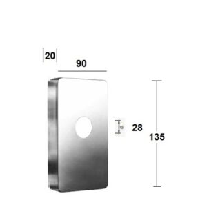 Piastra Passo Rapido In Ottone Cromato H20X28 Mm 87X135  2912F07