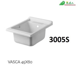 Kit Lavanderia Composto da: 
- Lavatoio Ricambio 45X60
- Asse in Resina
- Sifone e Piletta