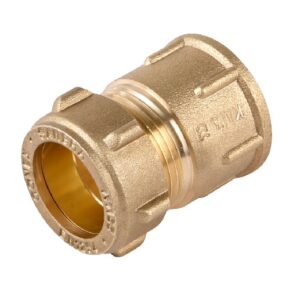 Niples Femmina A Compressione In Ottone Tenuta Metallica  D. 12X1/2" Nf1/2X12Or  303D12