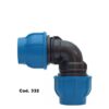 Gomito PVC Doppio Politilene. 75X75