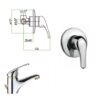 Miscelatore Doccia Incasso Fiore King Bianco Cromo  39Bi1301