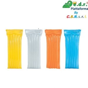 Materassino Tinta Unita Trasparente Comfort Con Cuscino 5 Tubi, Cm. 183X76, 4 Colori Assortiti  44013