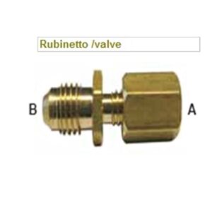 Rubinetto Attacco 7/16F-1/4"M  49RUB