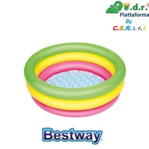 Piscina Summer A 3 Anelli Color Con Fondo Gonfiabile, Cm. 70X24  51128