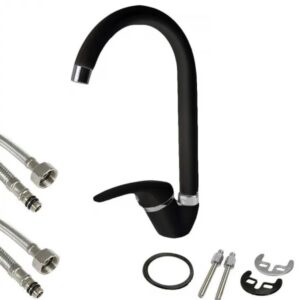 Miscelatore Cucina Con Canna Alta cartuccia 40 colore NERO  52941