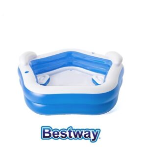 Bestway Piscina Family Pentagono Cm. 213X206X69 Con Due Sedute, Due
Poggiatesta E Due Portabicchieri  54153