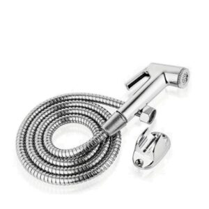 kit spruzzatore per bidet completo di doccetta gancio e flessibile 120 cm  616135