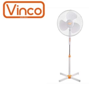 Ventilatore a piantana Vinco altezza regolabile fino a cm. 125 – 45W – diametro pale cm. 40  – oscillazione – colore bianco – base a crociera  70703E