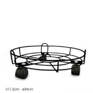 Sottovaso C/Ruote Ø34Cm Nero  726116