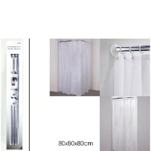 Sostegno X Tenda Doccia Acciaio 80x80x80  750498