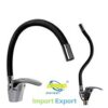 Miscelatore Cucina Corpo Cromo  Canna Alta  Regolabile Import. Nera