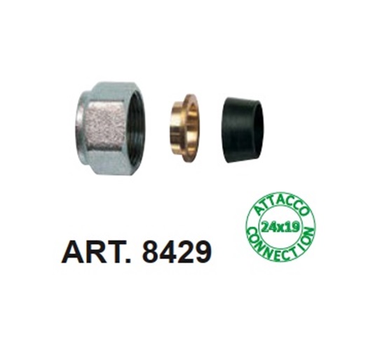 Kit A Compressione Tubo Rame Con Calotta 24-19 D. 16 842916