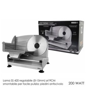 Affettatrice 200W Ø19Cm Acciaio  893900