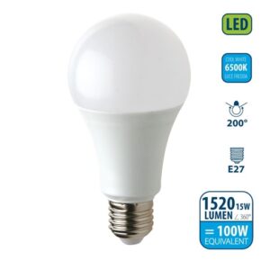 LAMPADINA LED E27 15W 1520LM 6500K QTA/96  A60C15