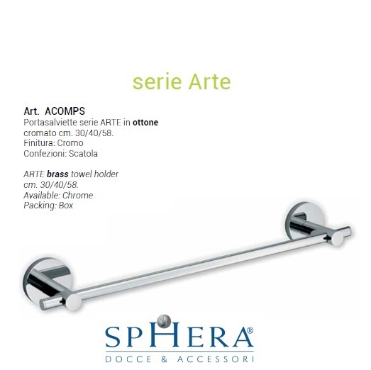 Porta Asciugamano In Ottone Cm. 40 Acomps40