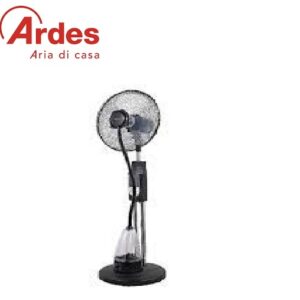 Variel - Raffrerscatore Con Tecnologia A Ultrasuoni, 5 Pale Semi-Trasparenti Diam. 40 Cm, Griglia A Raggiera, Oscillazione Automatica, 3 Velocità, Pannello Di Controllo Digitale Touch, Indicatore Livello Acqua, Timer 7,5H E Telecomando. Umidificatore A Ultrasuoni Con Autonomia 15H, Capacità Serbatoio 3Litri, Potenza 90W  AR5M41