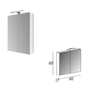 Specchio Asti 2 Ante Applique 40463 Cm. 60X60  ASTI