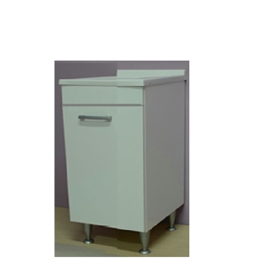 Lavatoio 45X50 Basic Con Piedini E Strofinatoio In Legno Bb54