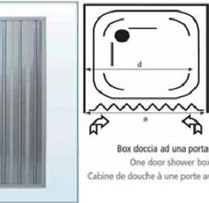 Box Doccia Antares Elan Apertura Centrale. 150 H. 185