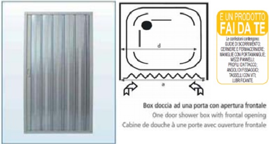 Box Doccia Antares Elan H 185 Apertura Centrale. 150