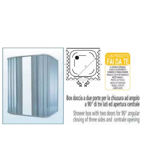 Box Doccia Pvc Serie Antares Vera. 70X70X70