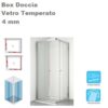 Box Doccia Slim4 Retto 70 Frof. Cromo Vetro Trasparente  Bsl700218