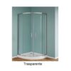 Box Strass Tondo Profilo Cromo Vetro 6 mm. 90X90 Trasparente