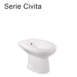 Bidet Civita 365x525x400 mm in Ceramica Bianco Lucido  BUPB