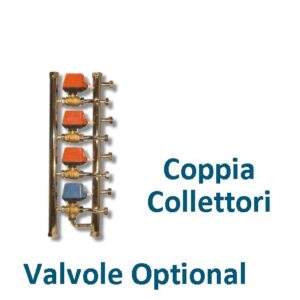 Collettore In Tubo Rame Saldati Montanti Da 3/4" Attacchi Laterali 3/4" L 315  N° Zone 2  CE2Z