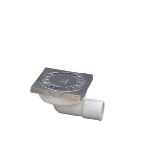 Chiusino Sif. Quadrato C/Scar.Lat. Ribassato In Pp Bianco Con Griglia Pp Cromata  CHRLQCRO