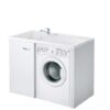 Mobile Portalavatrice in nobilitato classe E1 da 1,8  vasca ABS completo di sifone Coprilavatrice Lady. 60X109Xh90 Sx