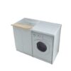 Mobile Portalavatrice in nobilitato classe E1 da 1,8  vasca ABS completo di sifone Coprilavatrice Lady. 60X124Xh90 Dx