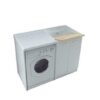 Mobile Portalavatrice in nobilitato classe E1 da 1,8  vasca ABS completo di sifone Coprilavatrice Lady. 60X124Xh90 Dx