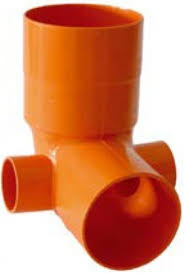 Curva Wc D. 110 Laterale 2 Uscite 40  Cwcr240