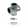 Croce Figura 180 Zincata. 1"