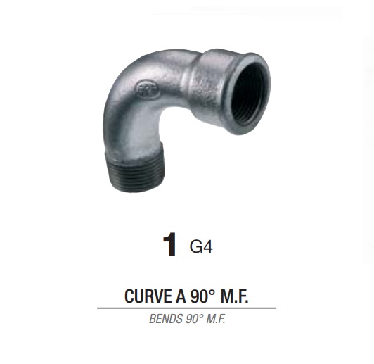 Curva MF Figura 1 Zincata. 11/4"