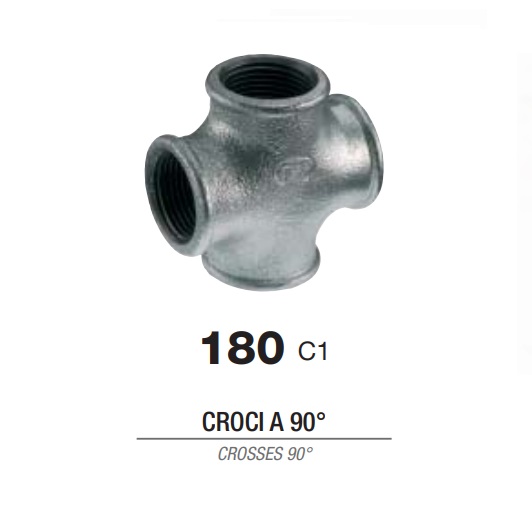 Croce Figura 180 Zincata. 3"