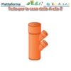 Derivazone A Vee 45° Ridotta 2 attacchi laterali Braga Pvc Arancio. 100X40X40