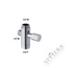 Deviatore 1/2"M-1/2"M-1/2"F  Dv3812