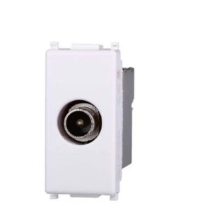 Presa Tv diretta connettore maschio compatibile Vimar Plana colore bianco Ettroit EV2250  EV2250