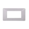 Placca Serie Starlight, 4 Moduli, Plastica, Bianca, Compatibile Con Serie Vimar Plana - Ettroit Ev83401