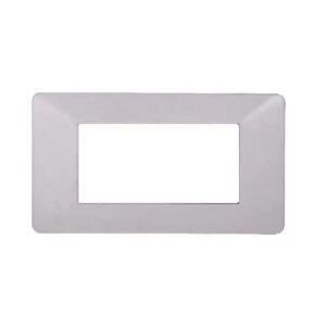 Placca serie Starlight, 4 moduli, plastica, bianca, compatibile con serie Vimar Plana - Ettroit EV83401