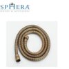 Flessibile Doccia 1/2" FF Doppia Aggraffatura un Lato Attacco  Conico. 200 Cm Bronzato
