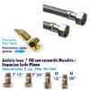 Flessibile inox Ø 1/2" FF. 20 Cm